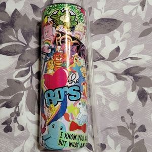 80's themed 20oz. insulated tumbler with lid